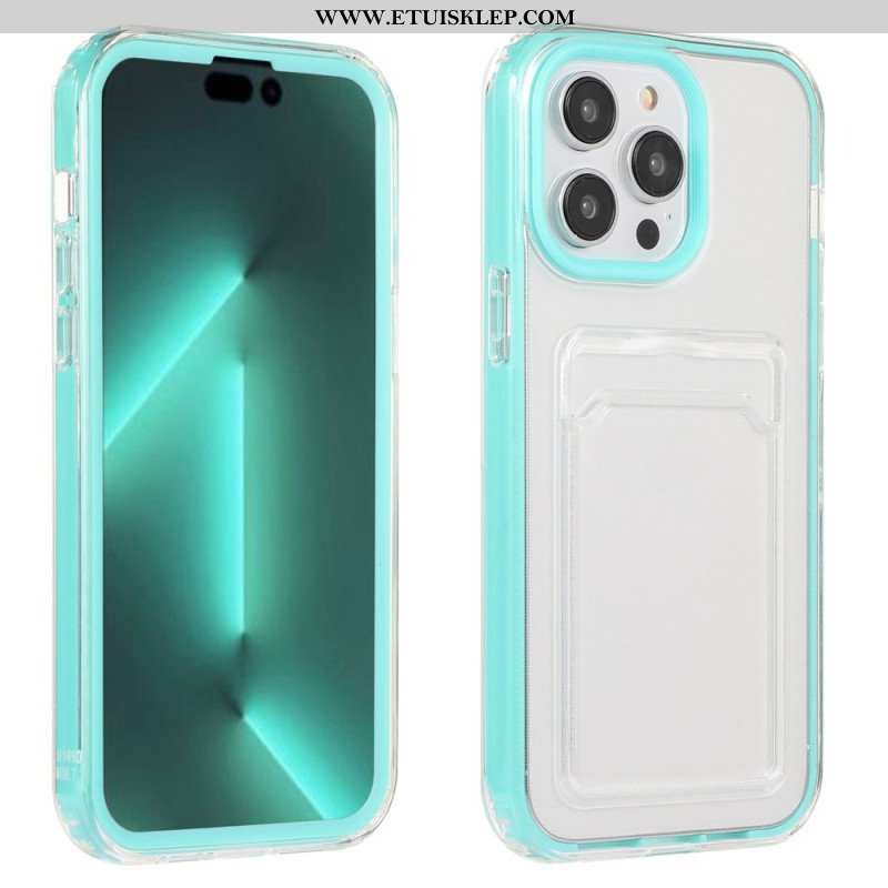 Etui do iPhone 14 Przezroczysty Uchwyt Na Kartę